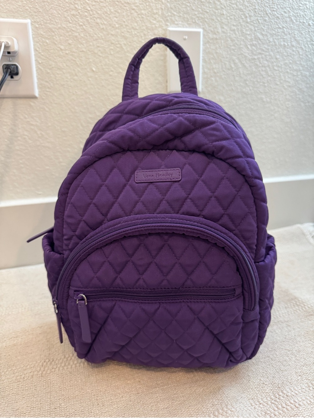 Vera Bradley Purple Quilted Mini Backpack Purse